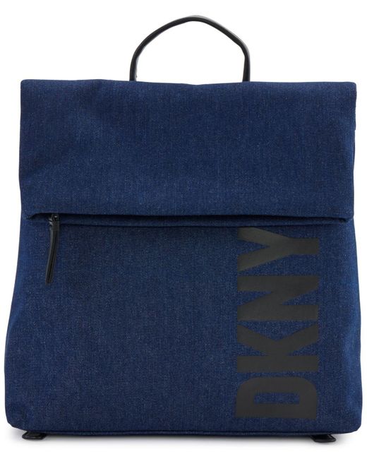 DKNY Blue Tilly Logo Denim Backpack