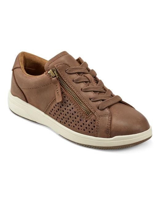 Earth Brown Netta Lace-up Sneakers