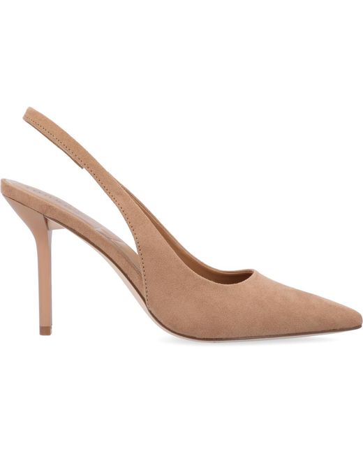 Journee Collection Natural Elenney Pointed Toe Slingback Pumps