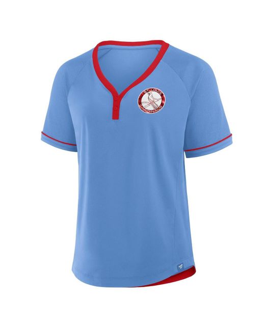 Fanatics Blue St. Louis Cardinals Cooperstown Collection League Diva V-neck T-shirt