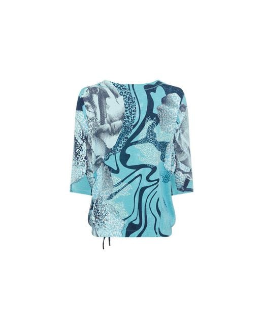 Olsen Blue Panneaux Print T-shirt