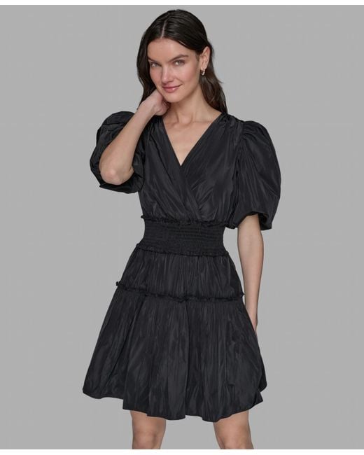 slip dress fitted ASHLEYlauren E12096 – Beaded Cap Sleeve Taffeta Fit-and-Flare Gown main image 0
