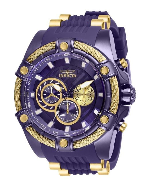 Invicta blue gold watch hotsell