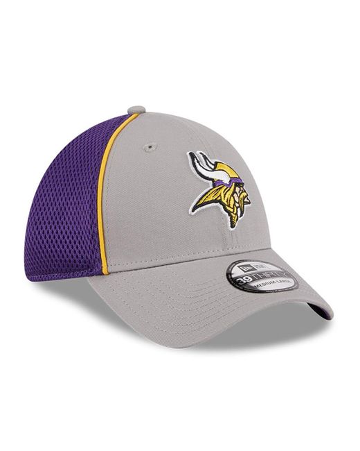 KTZ Gray Minnesota Vikings Pipe 39thirty Flex Hat for men