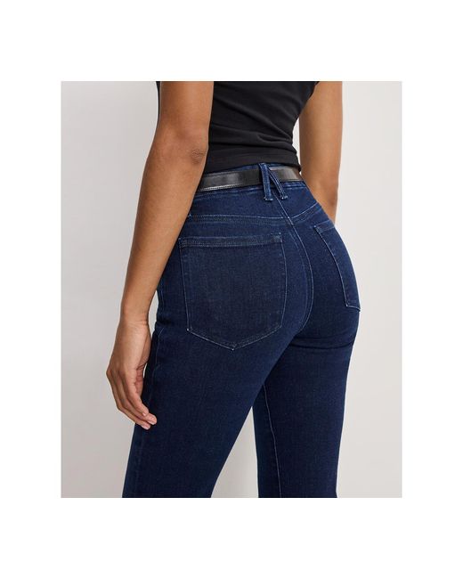 GOOD AMERICAN Blue Slim Fit Flare Leg Jeans