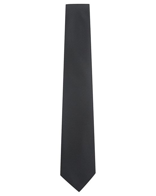Tom Baine Gray Grid Classic Tie for men