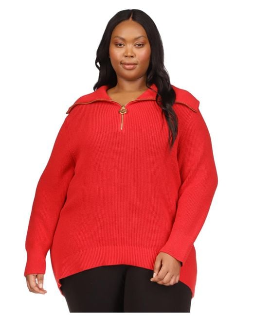 Michael Kors Michael Plus Size Wing collar Sweater in Red Lyst