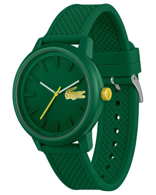 Lacoste Green L.12.12. Silicone Strap Watch 48mm for men