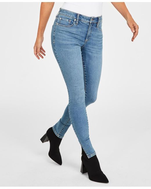 INC International Concepts Blue Mid Rise Skinny-leg Jeans