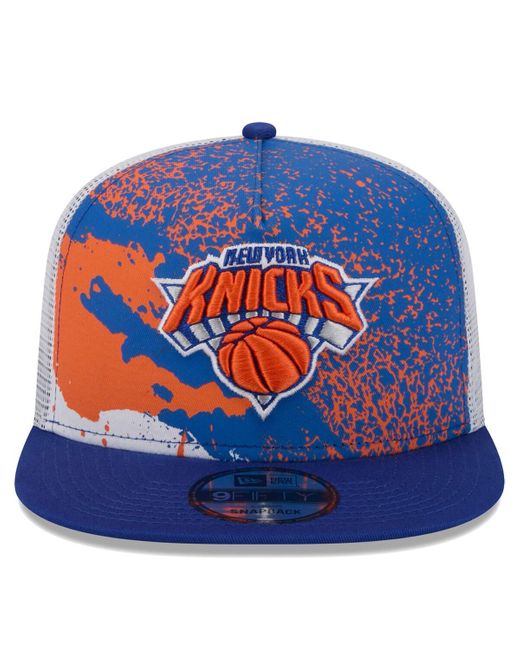 KTZ Blue New York Knicks Court Sport Speckle 9fifty Snapback Hat for men