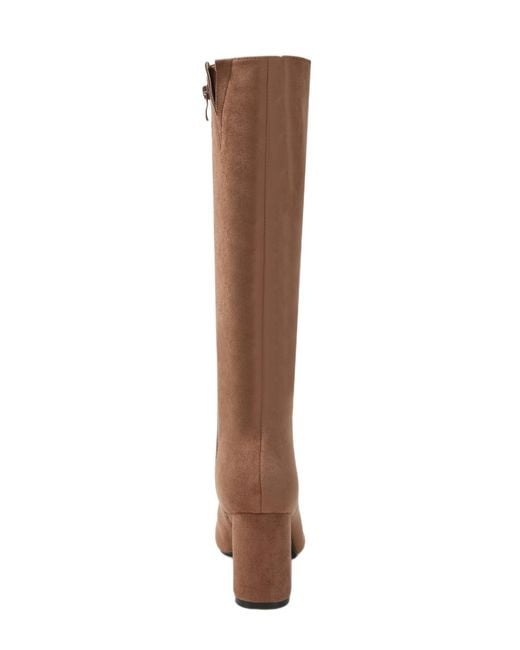 BERNESS Brown Adele Block Heel Knee High Boots