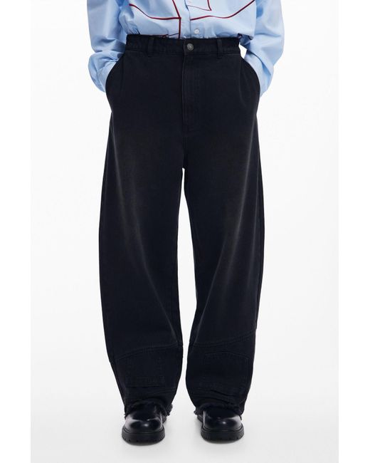 Desigual Blue Upcycling Jeans for men