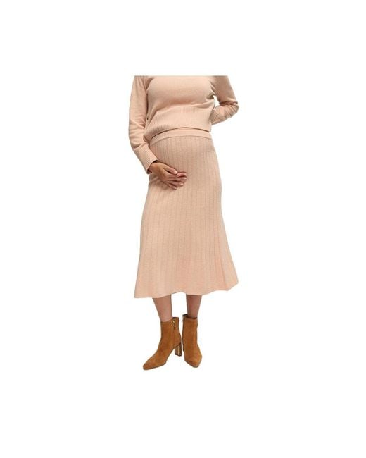 Ingrid & Isabel Natural Ingrid + Isabel Maternity Ingrid + Isabel Knit Sweater Midi Skirt