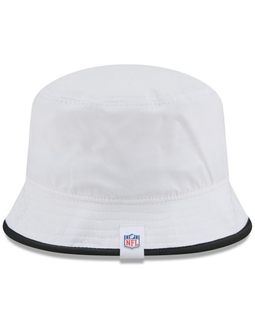 KTZ White Baltimore Ravens 2025 Nfl Training Camp Stretch Bucket Hat for men