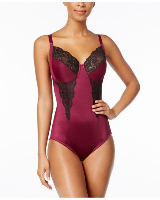 Maidenform Red Firm Control Embellished Unlined Body Shaper 1456