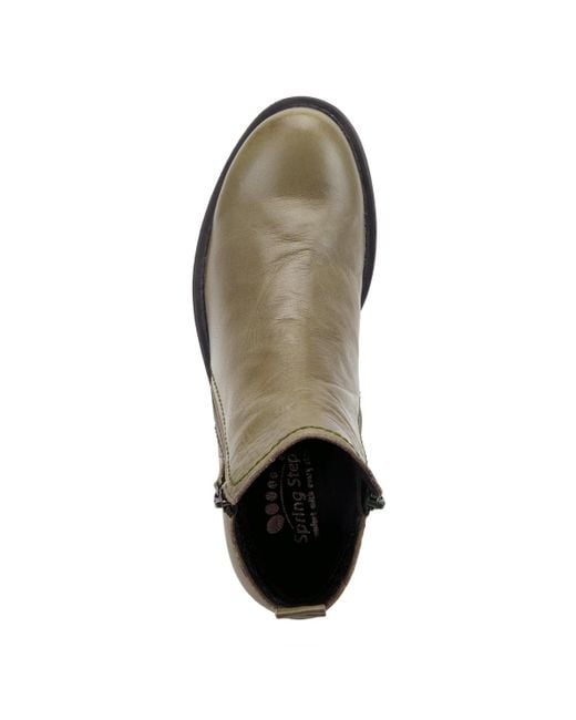 Spring Step Brown Oziel Leather Bootie