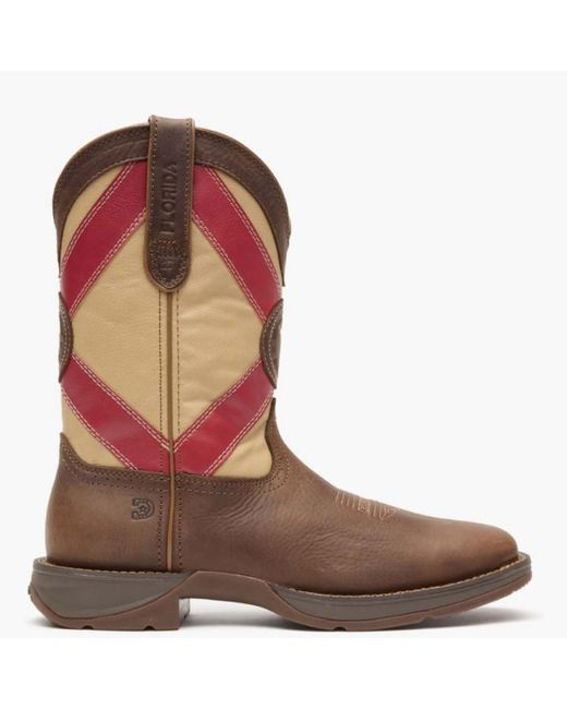 Durango Brown Rebel By Florida State Flag Western Boot for men