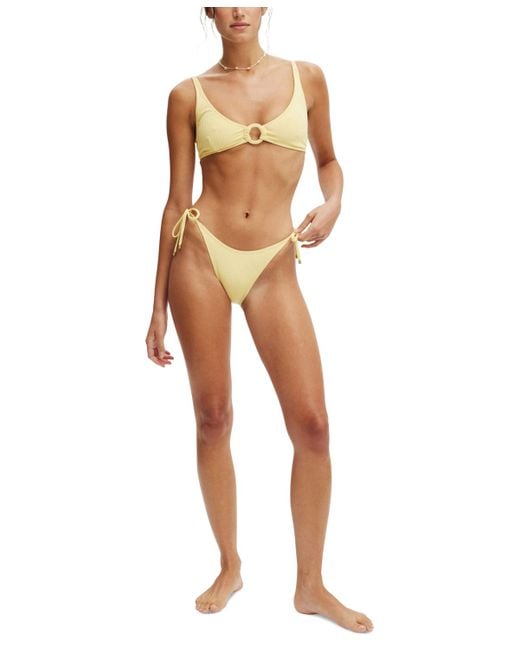 Cotton On Green Ring-front Scoop Bikini Top