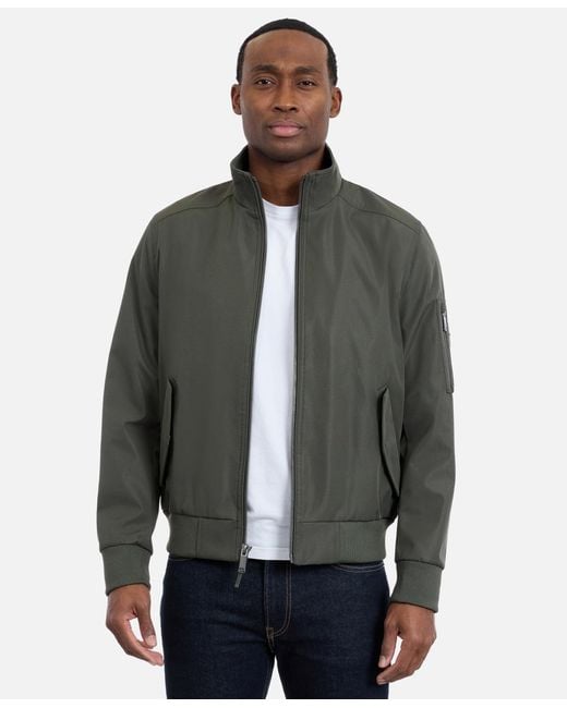 Calvin Klein Gray Ripstop Bomber Jacket for men