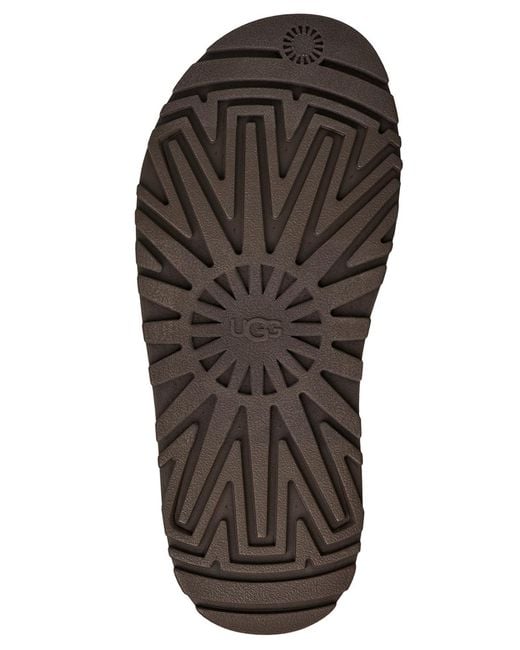 Ugg Brown Goldenglow Embossed Open Toe Sandals