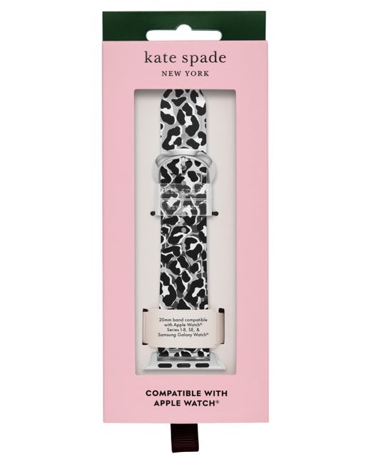 Kate Spade Black Leopard Print Polyurethane Band For Apple Watch Strape