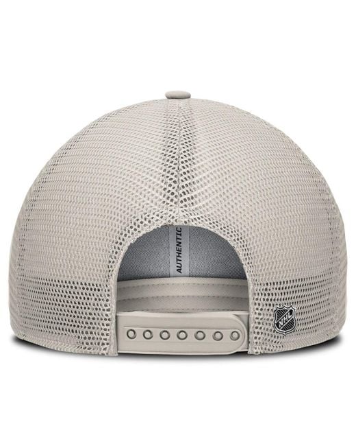 Fanatics Gray Detroit Red Wings Authentic Pro Road Trucker Adjustable Hat