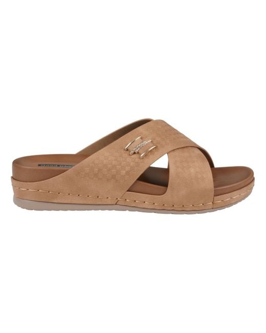 Gc Shoes Brown Carter Slip-on Wedge Sandals