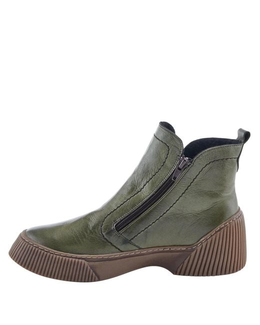 Spring Step Brown Kelko Leather Bootie
