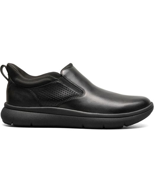 Florsheim Black Fleet Plain Toe Slip On Sneaker for men