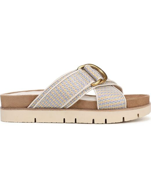Sam & Libby White Ander Slide Round Toe Sandals