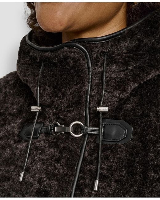 DKNY Black Plus Size Hooded toggle Coat