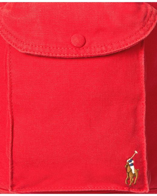 Polo Ralph Lauren Red Flap-top Canvas Backpack for men