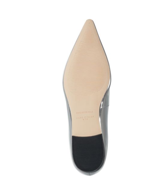 Marc Fisher White Trella Pointy Toe Mary Jane Flats