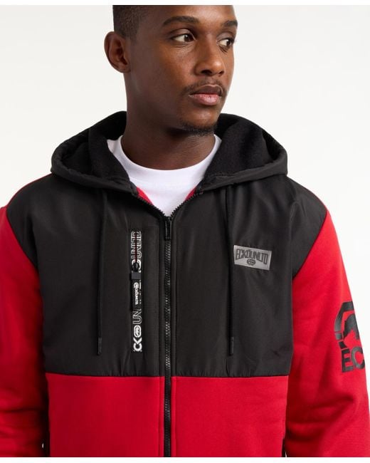Ecko' Unltd Red Chisel Zip Up Hoodie for men