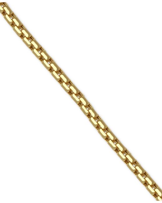Macy's Metallic Rounded Box Link Chain Bracelet for men