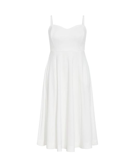 City Chic White Sweet Flare Dress