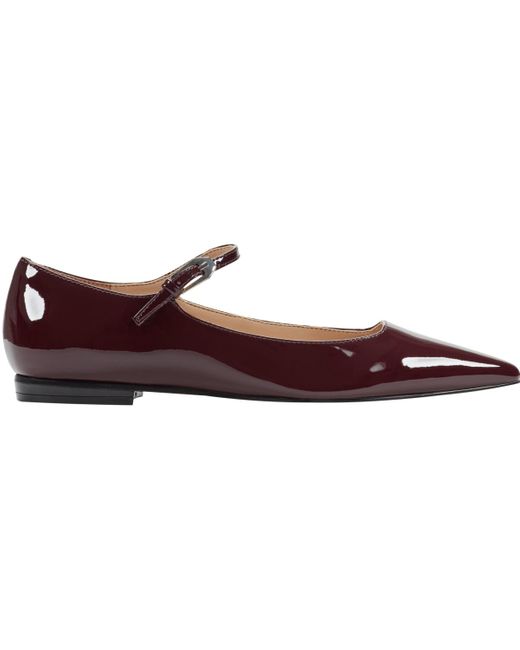 Marc Fisher Brown Trella Pointy Toe Mary Jane Flats