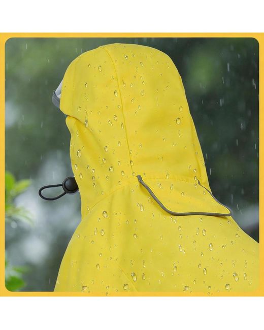Aronkl Yellow Waterproof Windproof Dog Rain Jacket