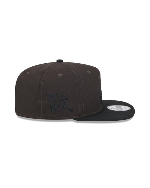 KTZ Black Brown Cleveland Browns 2024 Inspire Change A-frame 9fifty Snapback Hat for men