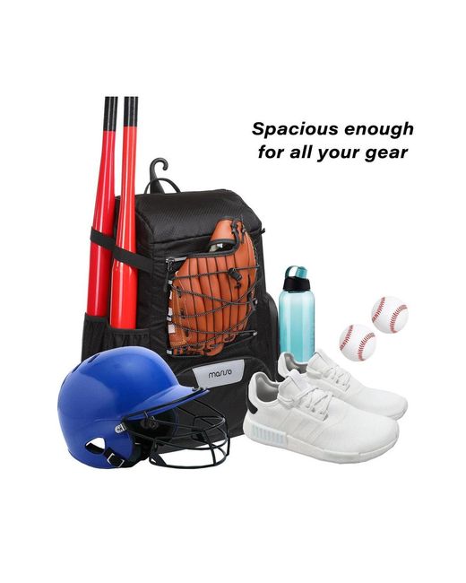 Hikeen Black Lightweight Baseball Backpack