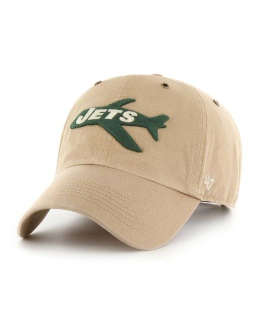 '47 Natural New York Jets Overton Clean Up Adjustable Hat for men