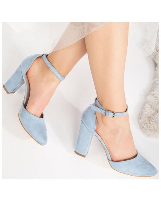 Forever & Always Shoes White Gisele High Block Heel Pumps