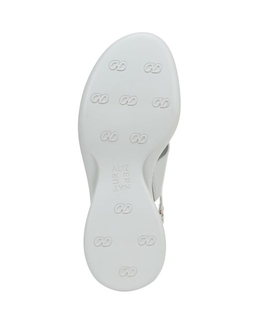 Naturalizer White Lillian Round Toe Slingback Sandals