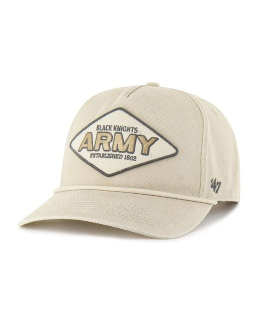 '47 White And Army Black Knights Outdoorsmen Cairn Hitch Adjustable Hat