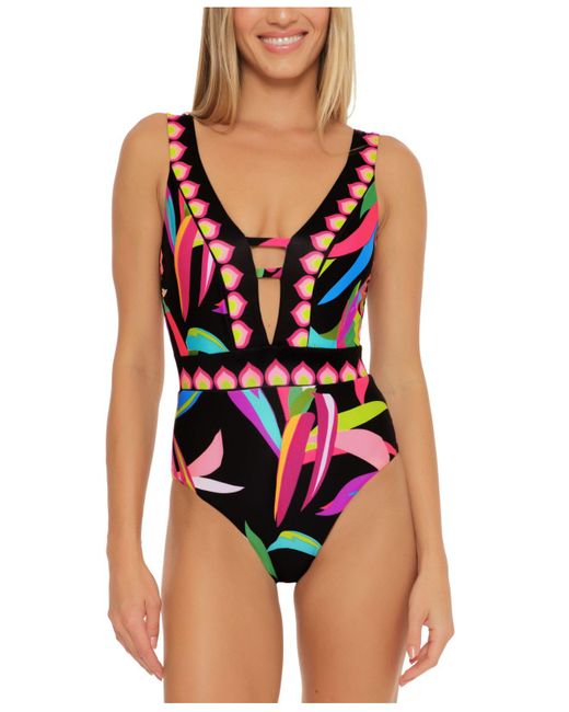 Trina Turk Synthetic Birds Of Paradise One piece Swimsuit In Blue Lyst