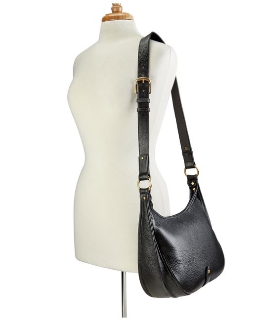 Gigi New York Black Lauren Saddle Bag