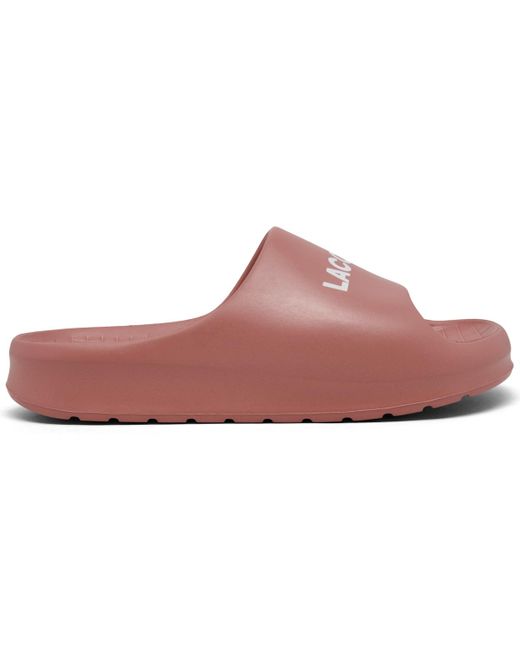 Lacoste Pink Serve 2.0 Slide Sandals From Finish Line
