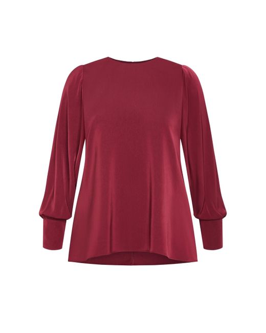 City Chic Red Katie Shirt
