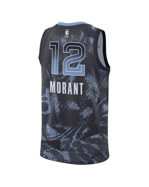 Nike Blue And Â Ja Morant Memphis Grizzlies 2025 Select Series Swingman Player Jersey