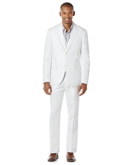 Perry Ellis Linen Suit Separates in White for Men Lyst